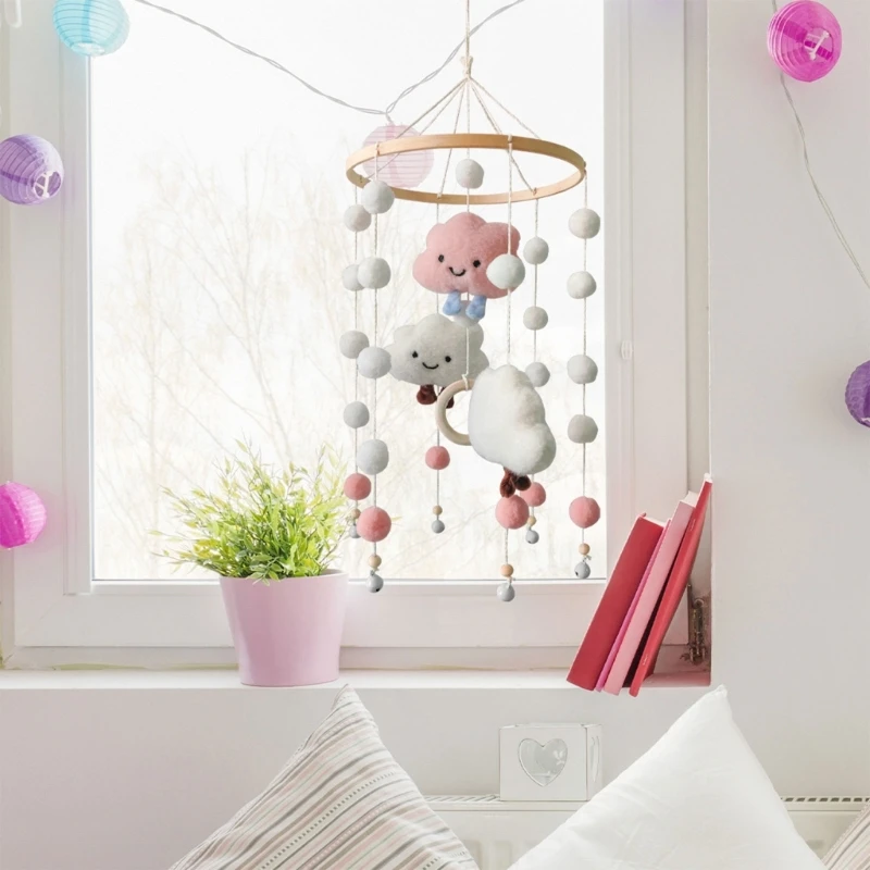 Bed Hanging Pendant Infant Crib Mobile Rattle Bells Baby Nursery Room Ornament