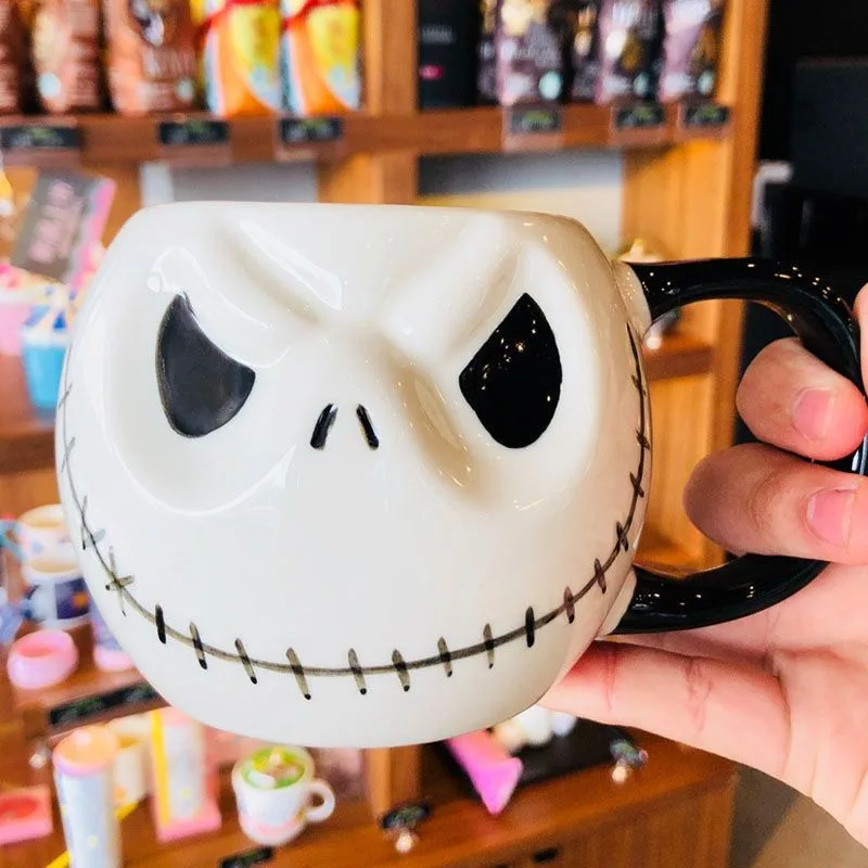 

Hot The Nightmare Before Christmas Ceramic Cup Cartoon Jack Skellington Water Cup Coffee Cup Halloween Gift
