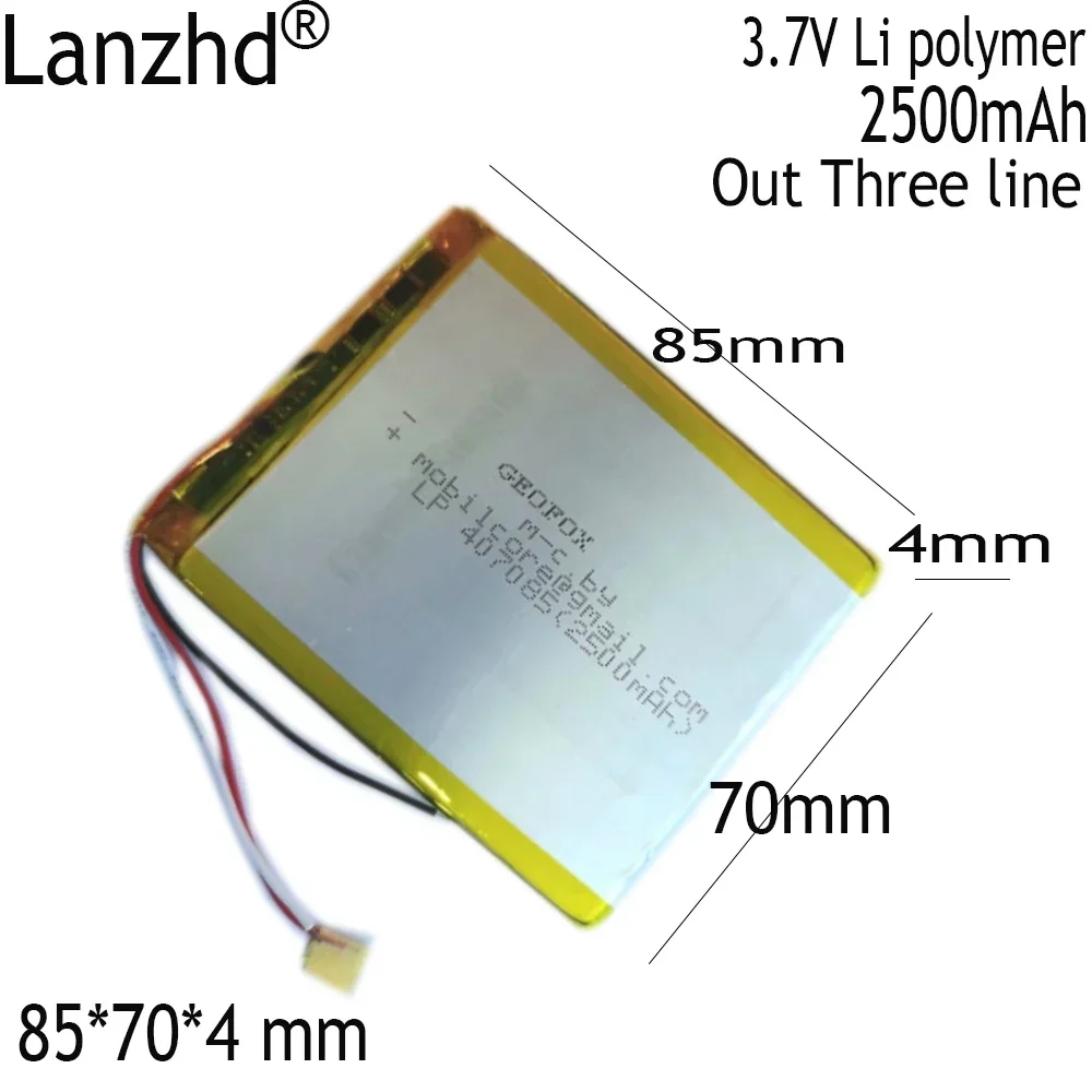 1-10pcs Li-ion Cell 3.7V polymer lithium battery 407085 047085 direct selling tablet pc mini video camera Instrument PDA