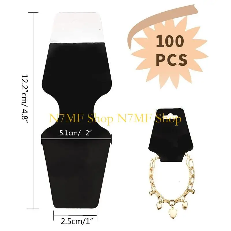 N7MF 100PCS BRACELET BRACELET STARDY HOLD-TAG لبيع بطاقة عرض مفاتيح حلق لتوريد الأعمال الصغيرة