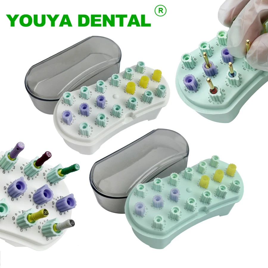 Dental Endo File Autoclave Box Root Canal File Counting Sterilization Box Holder Block Disinfection Rack Dentistry Instruments