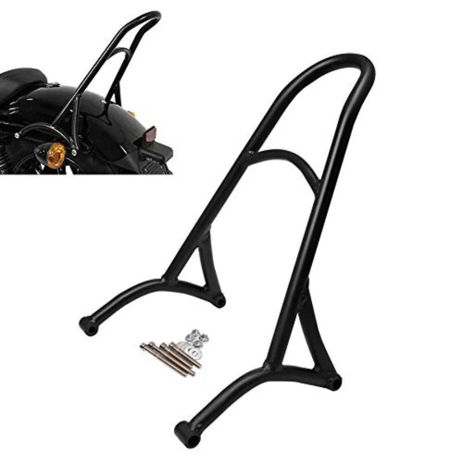 

Sissy Bar Short Passenger Backrest for Harley Sportster XL 883 1200 2004-2017, steel, black, easy-install ergonomic support