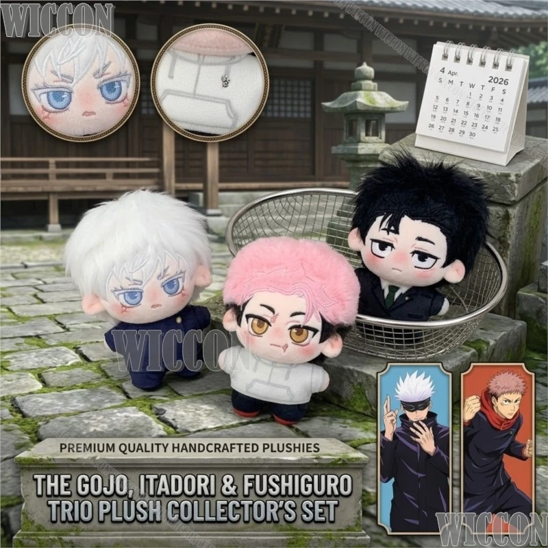 Muñeco de Peluche de 10 cm de Juutsu Kaisen, Satoru Itadori, Yuji Fushiguro, Megumi, Versión Q, Figura Coleccionable de Anime, Disfraz de Cosplay