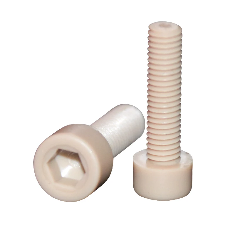 

20pcs M2.5 M3 M4 PEEK High strength Cup head hex socket screw Plastic bolt DIN912 GB70