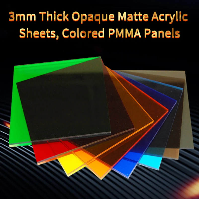 3mm Thick Opaque Matte Acrylic Sheets, Colored PMMA Panels Decor, Jewelry Making & Handcrafts