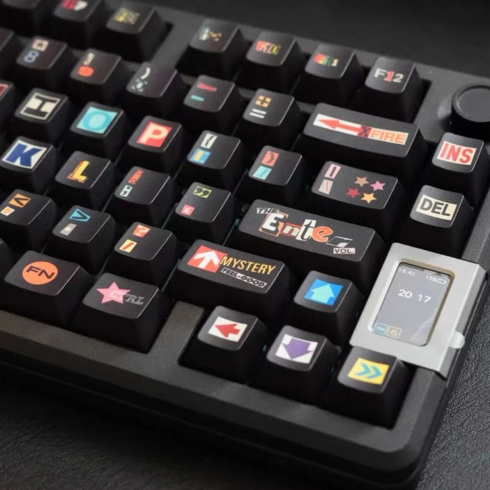 ملصق موضوع Keycap مجموعة 145 مفتاح PBT مخصص أسود شخصية لوحة المفاتيح غطاء الكرز الشخصي الألعاب KeyCap للوحة المفاتيح الميكانيكية
