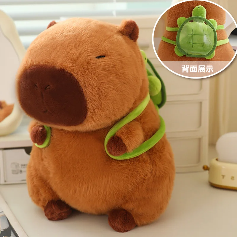 Mochila transformable Kawaii, muñeco de peluche de capibara, almohada Pentant, concha de tortuga, ostra, abeja, capibara, juguete de peluche, regalo para niños y niñas