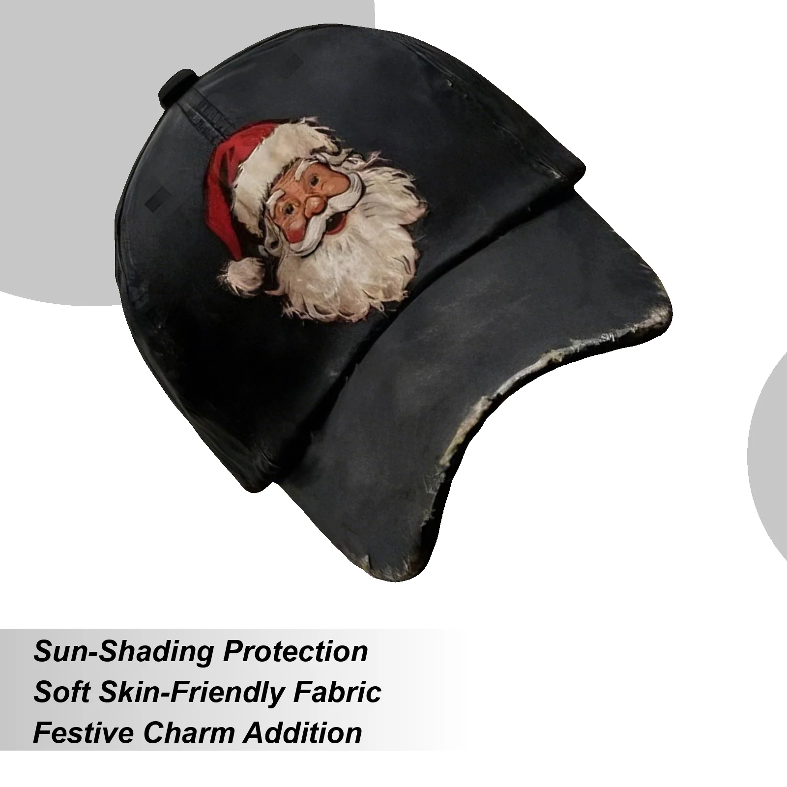 

Женская бейсбольная кепка в стиле ретро, головной убор с принтом Санта-Клауса, винтажная шляпа с полями и регулируемым эластичным ремешком для гольфа, зимнего бега