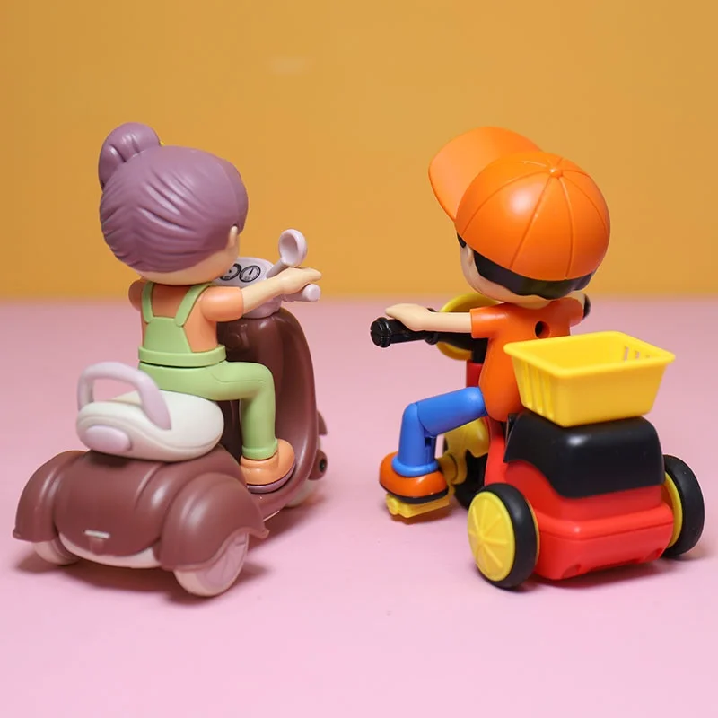 Kinder Cartoon Simulation Dreirad Spielzeug Jungen Trägheit Fallsichere Auto Mit Aktion, Mädchen Mitnehmen Motorrad