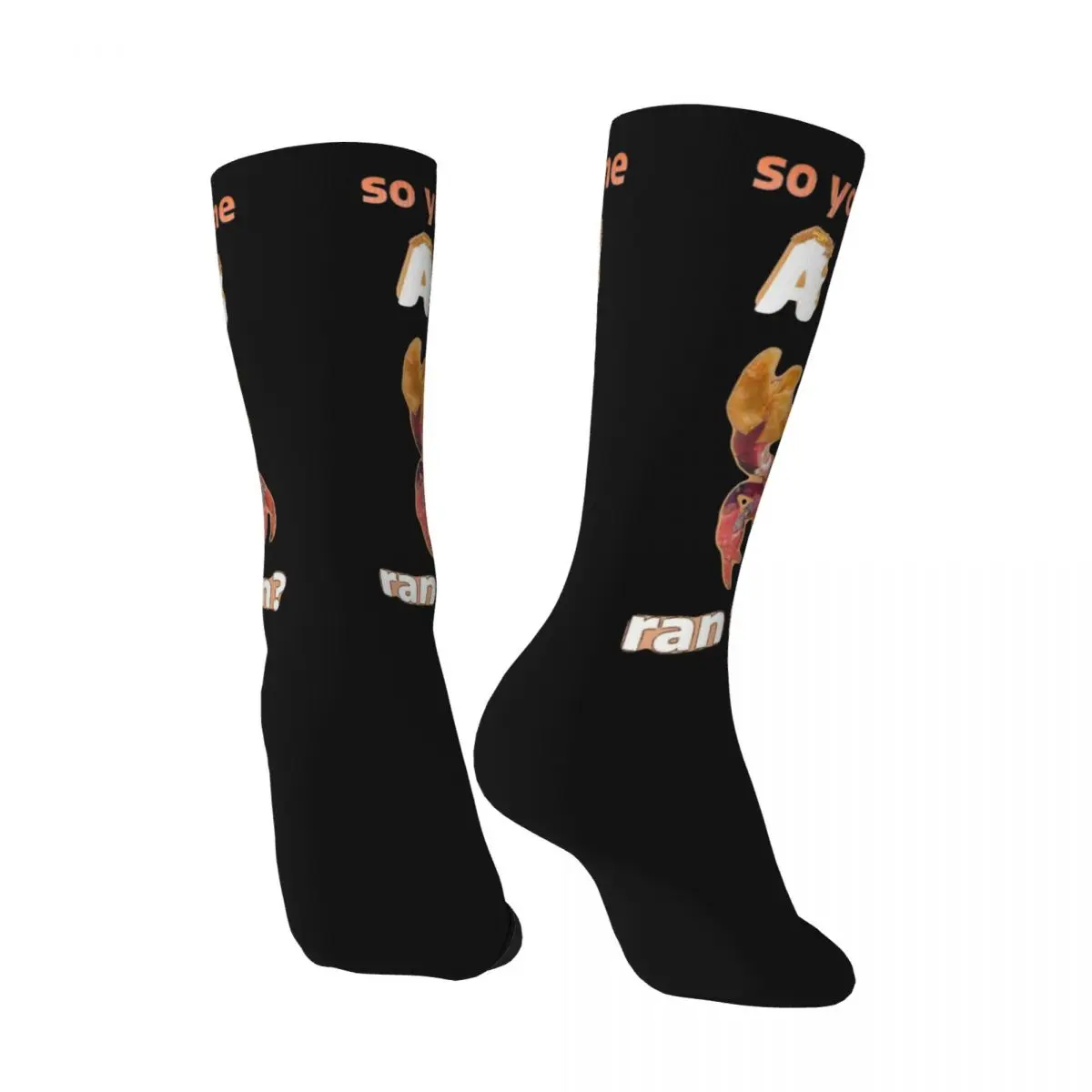 Lustige Krabben Rangoon Meme Thema Design Socken Merch für Unisex Kompression strümpfe