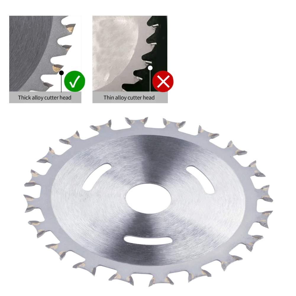 Disco de corte Circular de aleación para carpintería, herramienta de perforación giratoria para madera, aluminio y acero, hoja de sierra de doble cara, 4 pulgadas, 20T, 100mm