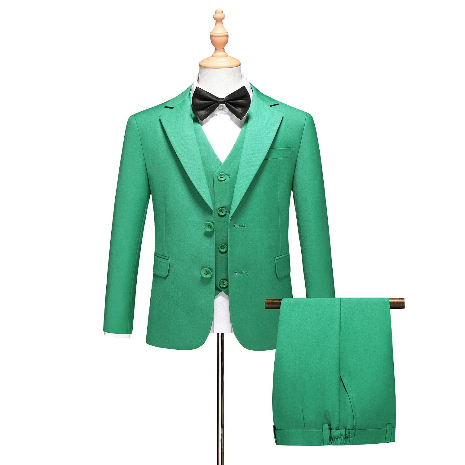 

Boys Three Peices Suits Set (Jacket+Pants+Vest) Kids Formal Blazer Outfit Piano Performance Host Party Ceremony Costume