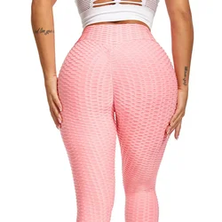 Damskie spodnie z wysokim stanem Plus Size Xxl Grubsze żakardowe legginsy sportowe Fitness Podnoszenie pośladków Brzoskwiniowe biodra Trening Joga Rajstopy do biegania