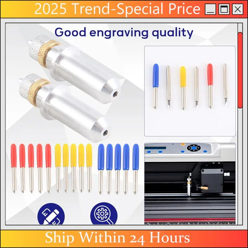 

Новый 17 шт./компл. 30/45/60 градусов для режущего плоттера Roland, лезвие для винилового резака + держатель, усовершенствованный резак Redsail, плоттер Cutt