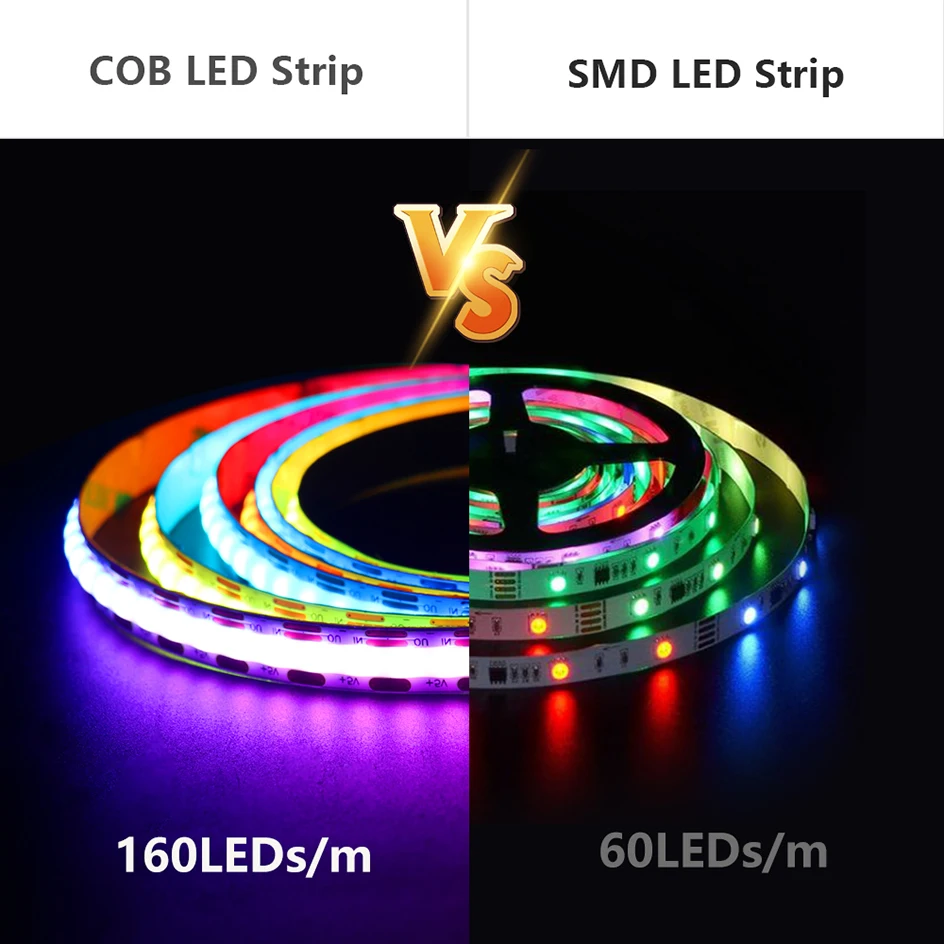 Bande lumineuse LED WS2812B, DC5V SPI RGB-IC, 160 diodes, adressable individuellement, Pixels intelligents, noir, blanc, étanche