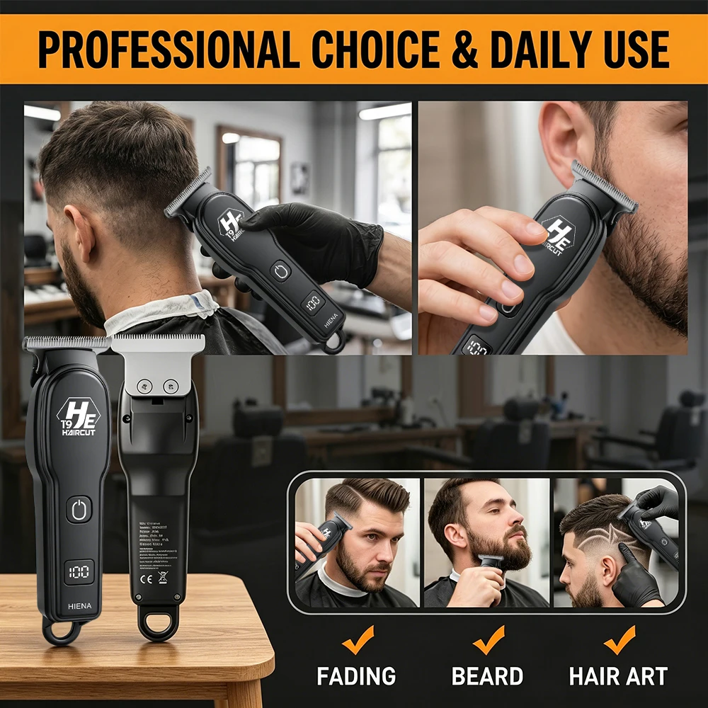 Professional Hair Clipper For Barber Salon Led Digital Display Man Hair Trimmer Usb Fast Charging