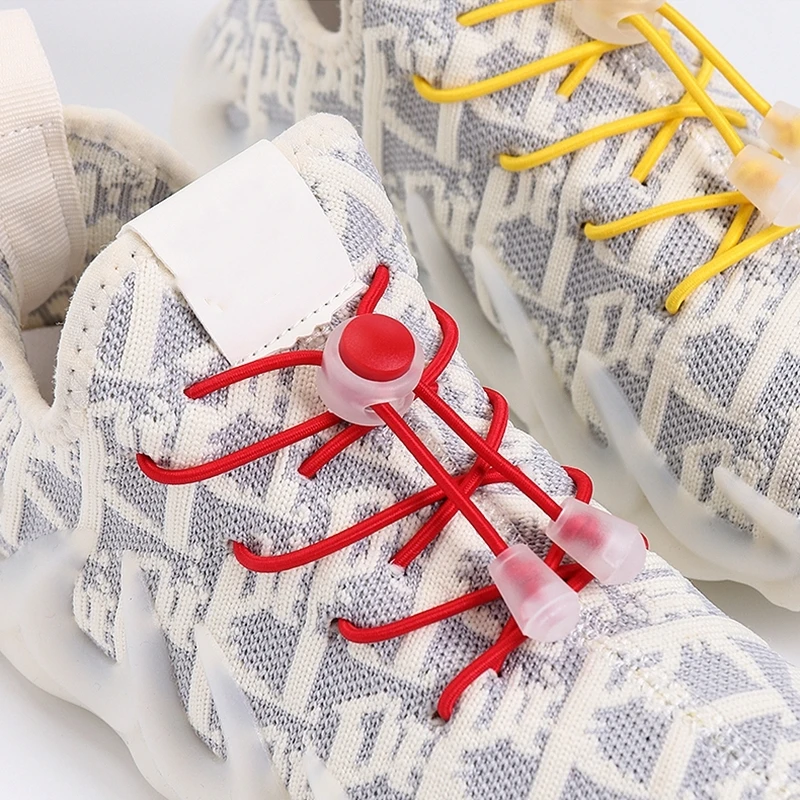 No Tie Shoelaces Rubber Band For Shoes Spring Lock Elastic Laces Sneakers Round Sport Shoestring For Men Women Shoes Accessories