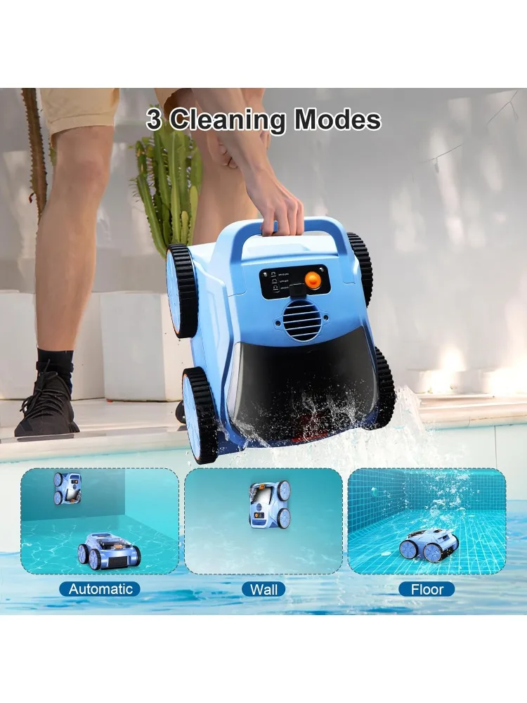 (2025 Neu) Roboter-Poolsauger, Roboter-Poolreiniger für Inground-Pools, Pool-Roboter mit intelligenter Navigation, Boden/Wand/Wasserleitung