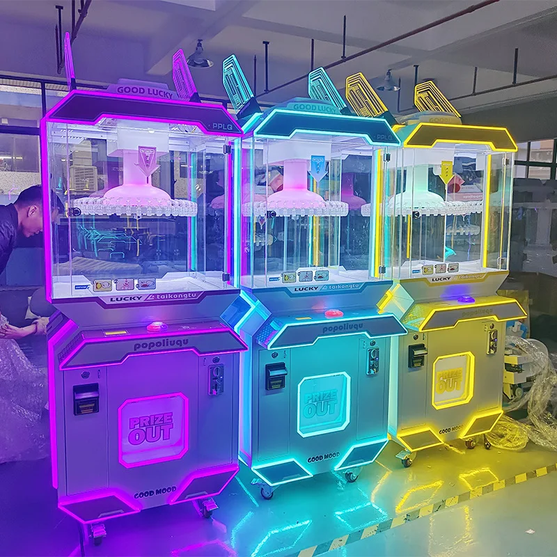 Factory Price Custom Logo OEM ODM Popoloong Luxury Coin Operated Commercial Game Center Kids Gift Cabinet Claw Crane Machine