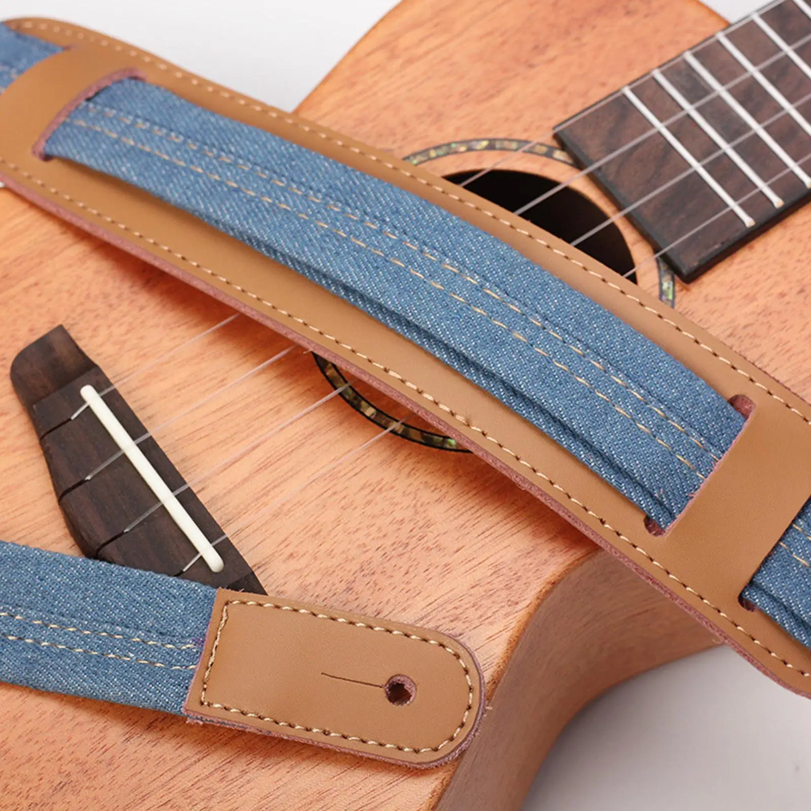 Denim Ukulele Strap Leisure Multipurpose Ukulele Accessories Portable Ukulele Shoulder Pad Instrument Accessories Shoulder Strap