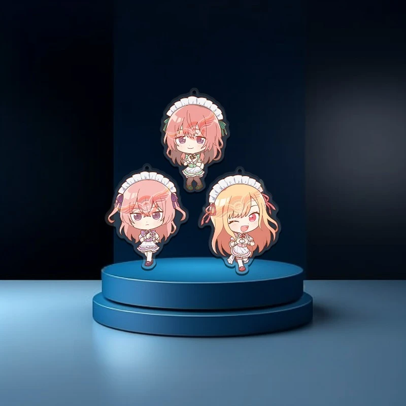 

Горячая новинка: Акриловый брелок Q-версии из серии My Dress Up Darling с креативным принтом персонажей мультфильмов, подвеска для рюкзака, подарок