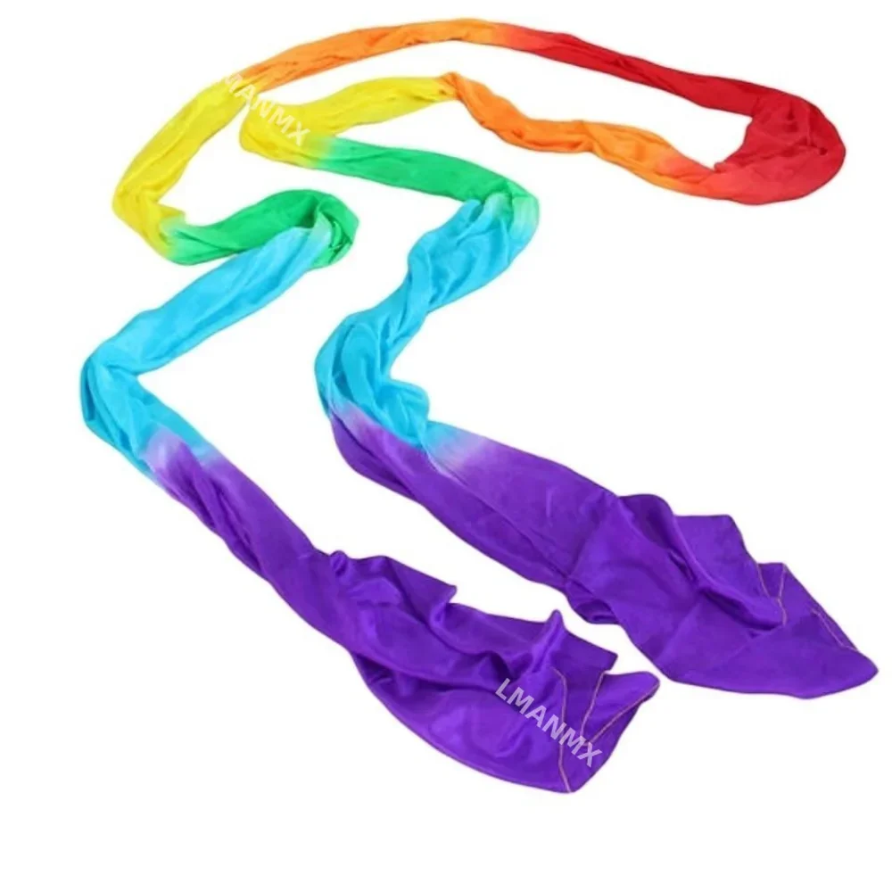 Danza voladora de seda colorida, danza Dunhuang, actuación de seda larga, serpentinas de seda dispersas, cortina de danza folclórica china