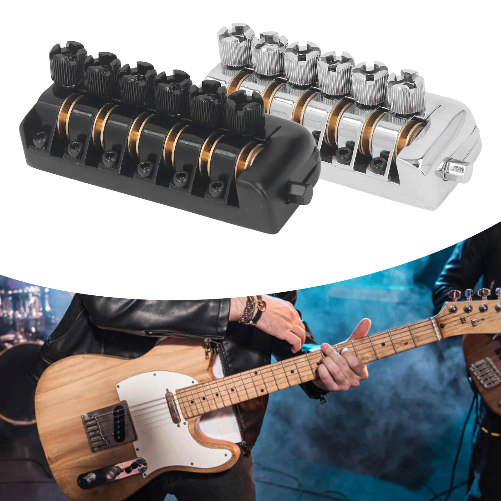 

Безголовый гитарный бридж, хвостовик, 6-струнное седло с червячным универсальным струнным устройством, универсальные аксессуары