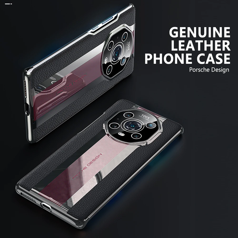 Genuine Leather Phone Case For Huawei Honor Magic 4 Pro Cowhide Crocodile texture Original Cover Magic4 Luxury plating Hard Capa