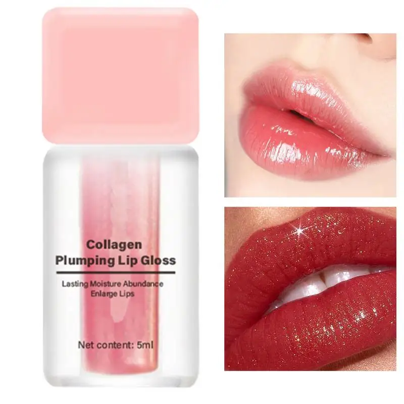 Lip Enhancer Balm Natural Plumping ลดริ้วรอย Lip Care Nourishing Lip Glow Oil Moisturizing สี Lip Balm Lip Balm