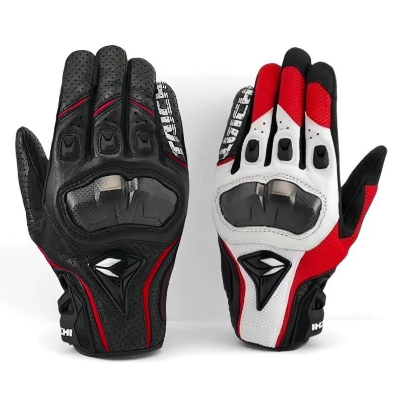 

Men's Genuine Leather Motorcycle Gloves RST390 391 Motocross Racing Four Seasons Touch Screen Compatible Moto Guantes Size:M-XL
