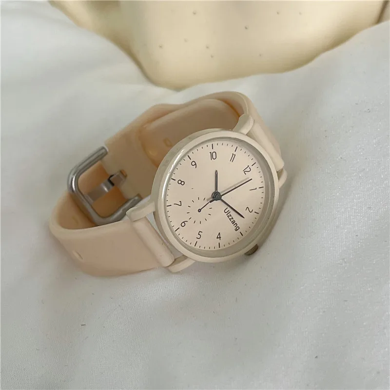 Casual Women Watches Minimalism Design Silicone Strap School Student Girls Quartz Wristwatches Creative Birthday Gift for Female