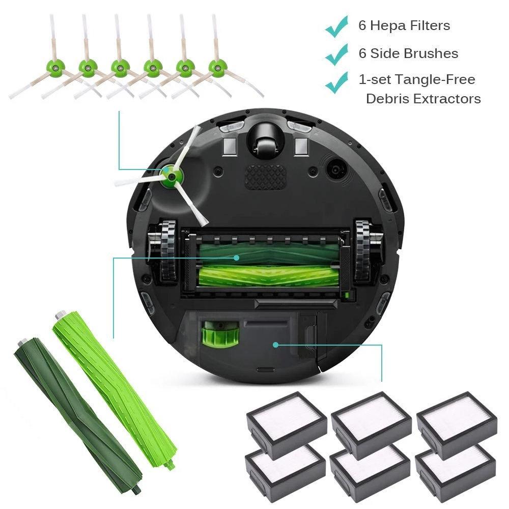 Zestaw wymienny do IRobot Roomba E5 E6 E7 I7 I7 + I6 I8 I3 I4 Plus 3150 akcesoria do części do czyszczenia próżniowych serii E & I