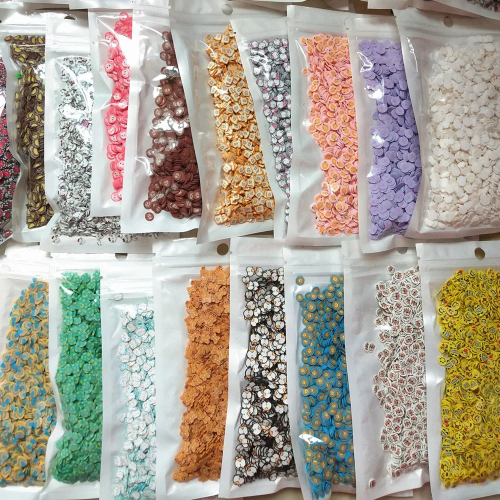 50g/Lot 5mm Rabbit/Lion/Christmas Tree Polymer Clays For DIY Crafts Plastic Klei Mud Particles Slime Filler