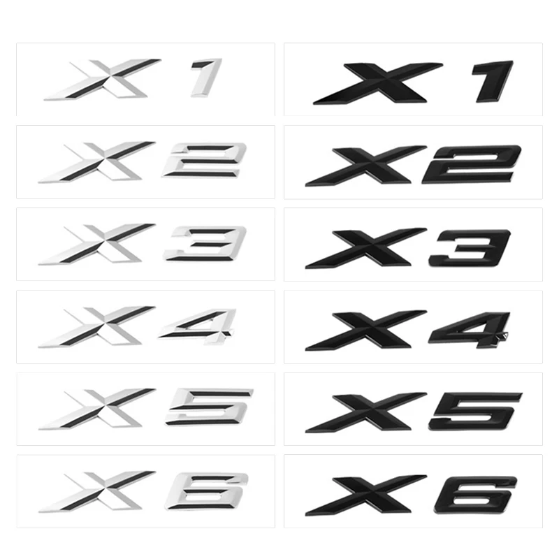 ثلاثية الأبعاد ABS كروم الأسود شعار XDrive 20d 25d 28d 30d 35d 50d 40d شعار ملصق شارة السيارة ل X1 X2 X3 X4 X5 X6 X7 اكسسوارات