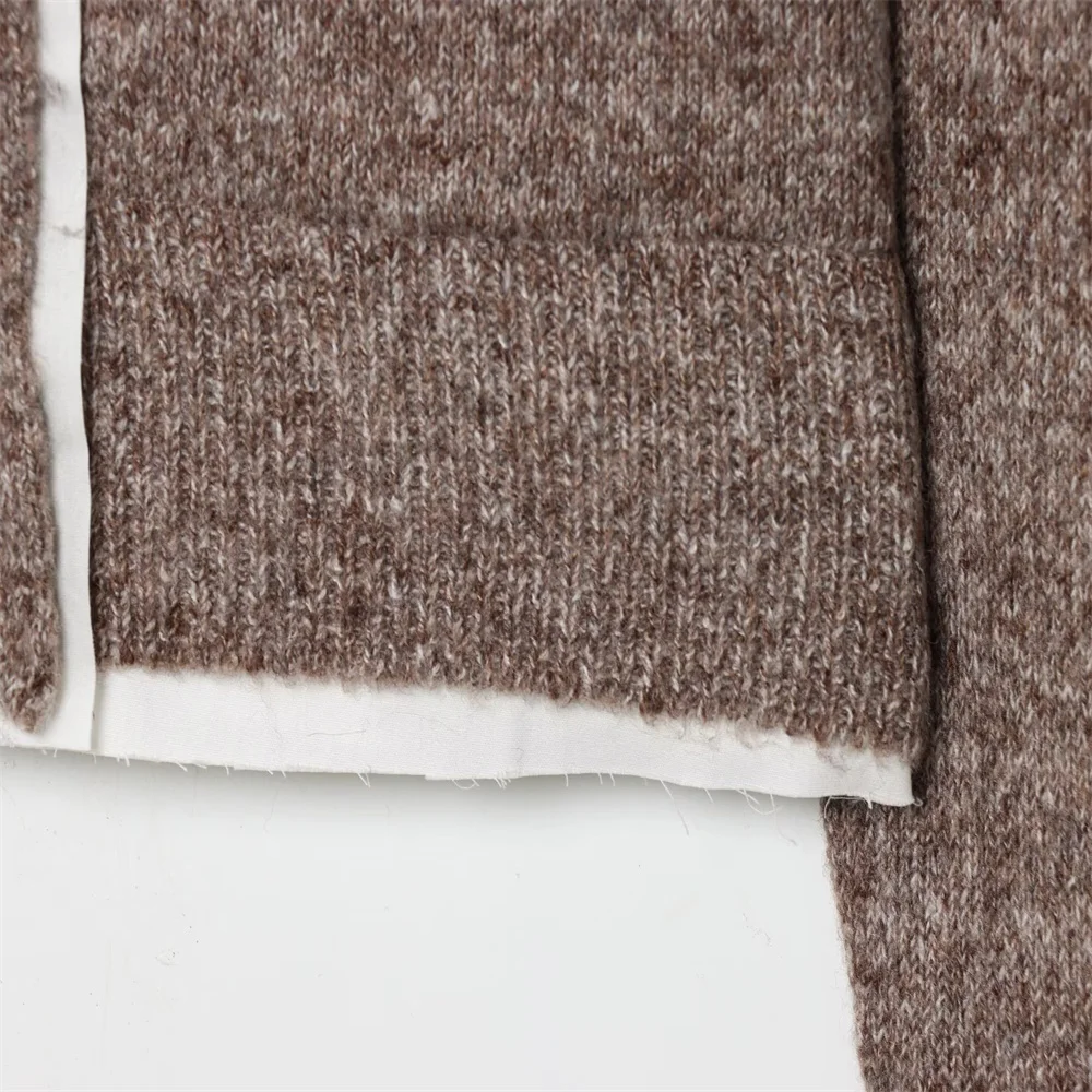 Autumn new women's clothing European and American style fashionable versatile color blocking knitted jacket