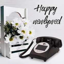 New video voice message book telephone retro audio guestbook video landline wedding party guest blessing video record