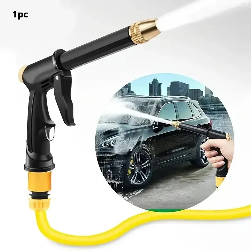 1pc Portable High Pressure Water Hose Nozzle Spray, Adjustable Garden Hose Nozzle Spray Car Washing And Pet Cleaning Tools