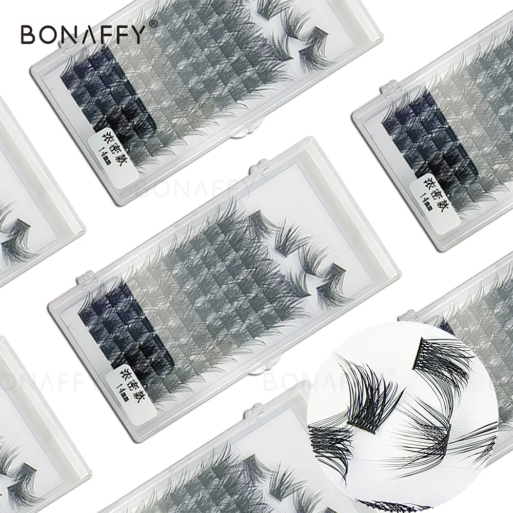 5 Boxes DIY Clusters Lashes Segmented Eyelash Extension Volume Natural Fishtail Segmented Dovetail Eye Lash Extension Bundles