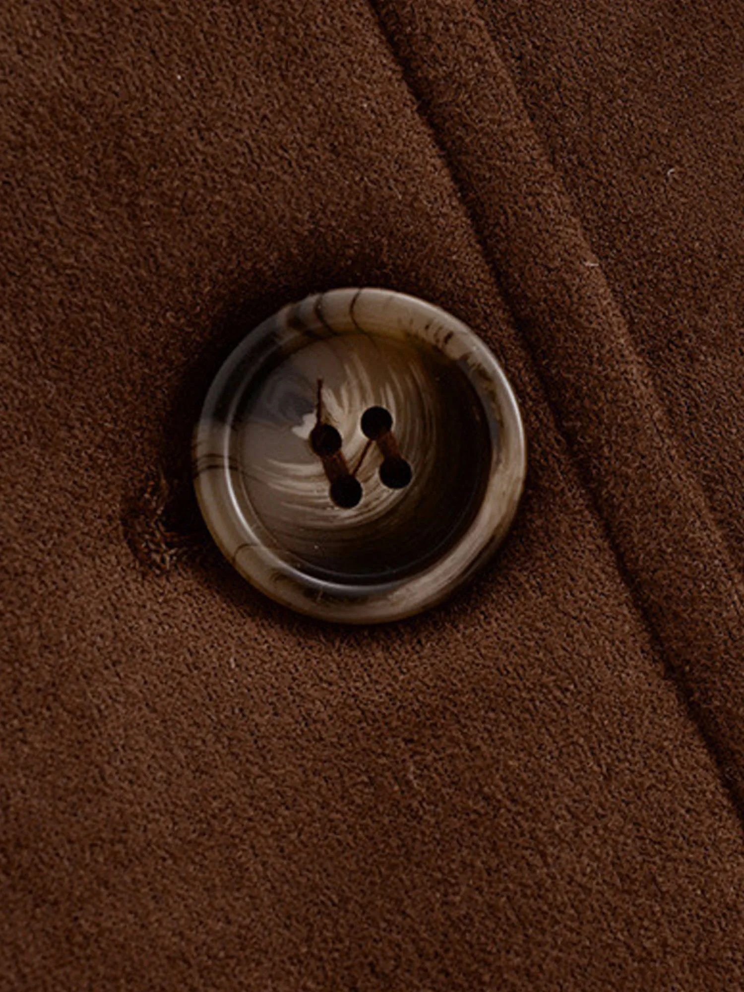 Women Faux Suede Lapel Jacket Retro Coat Long Sleeve Front Button-down Side Pockets Belted Cropped Outerwear for Daily Casual