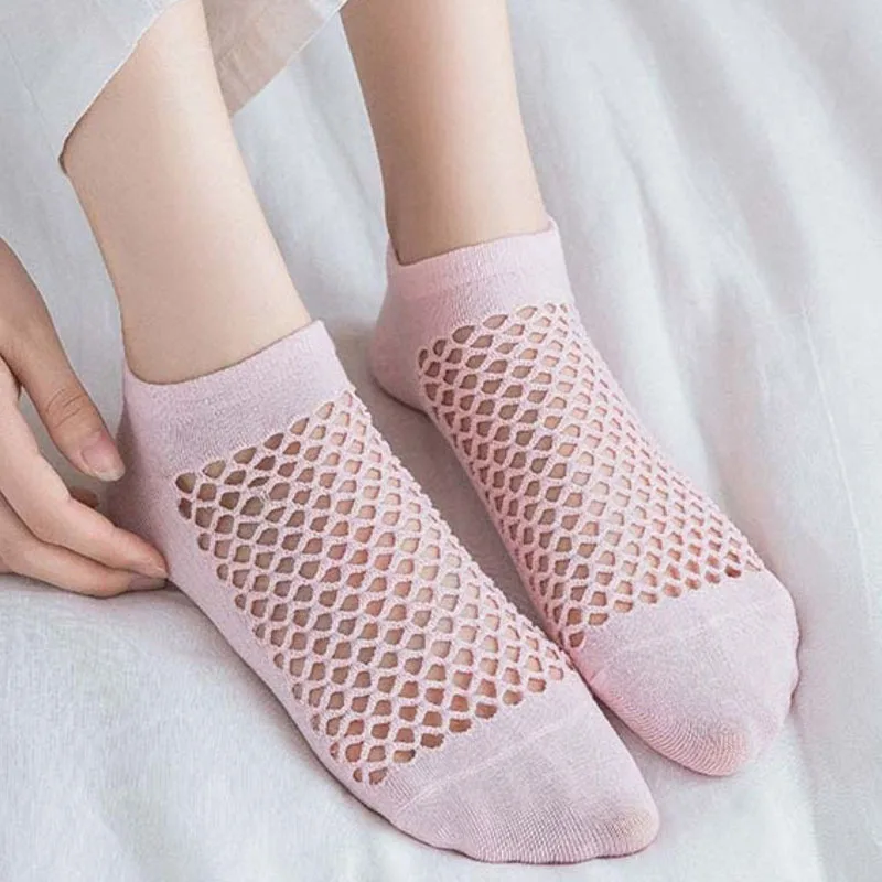 3pairs Women's Socks Breathable Fishnet Casual Ankle Sock Fashion Comfortable High Quality Summer Thin Ladies Calcetines Mujer