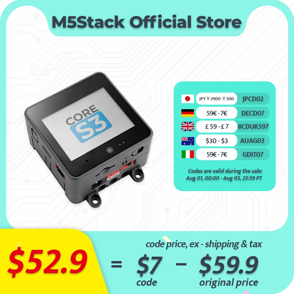 

M5Stack CoreS3 ESP32S3 loTDevelopment Kit