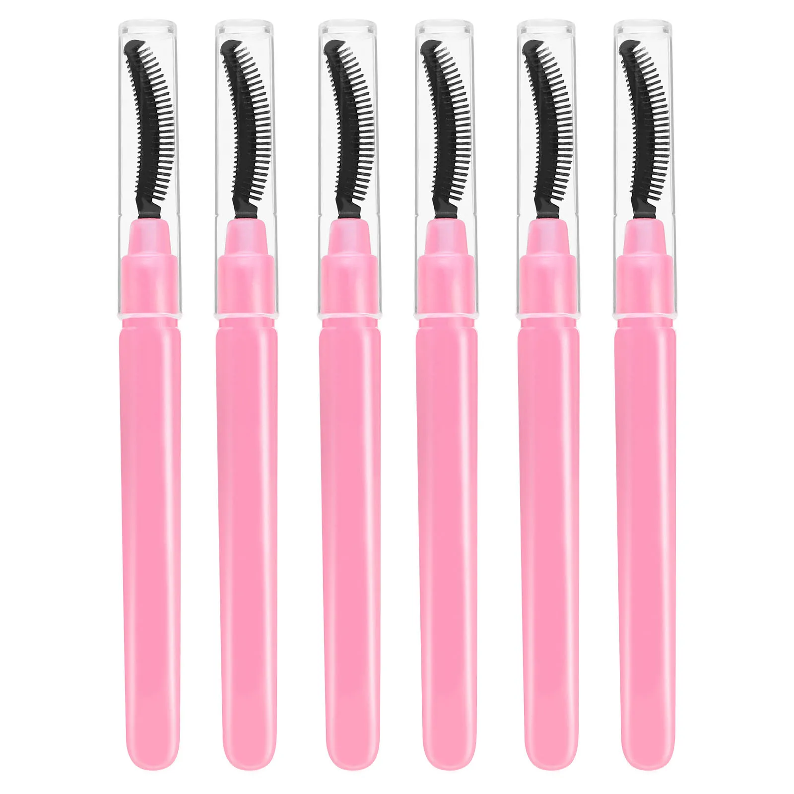 

6Pcs Lash Wands Silicone Bristles Gentle Eyelash Brushes Eye Makeup Tools Portable Travel Use Eyelashes Brush Eyelash Wand