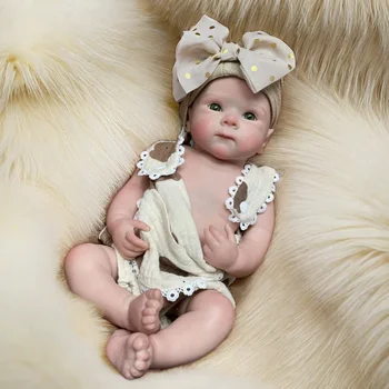 13 inch and 18 inch Girl Bettie full solid silicone reborn doll painted/unpainted handmade reborn baby doll reborn Corpo De Silicone