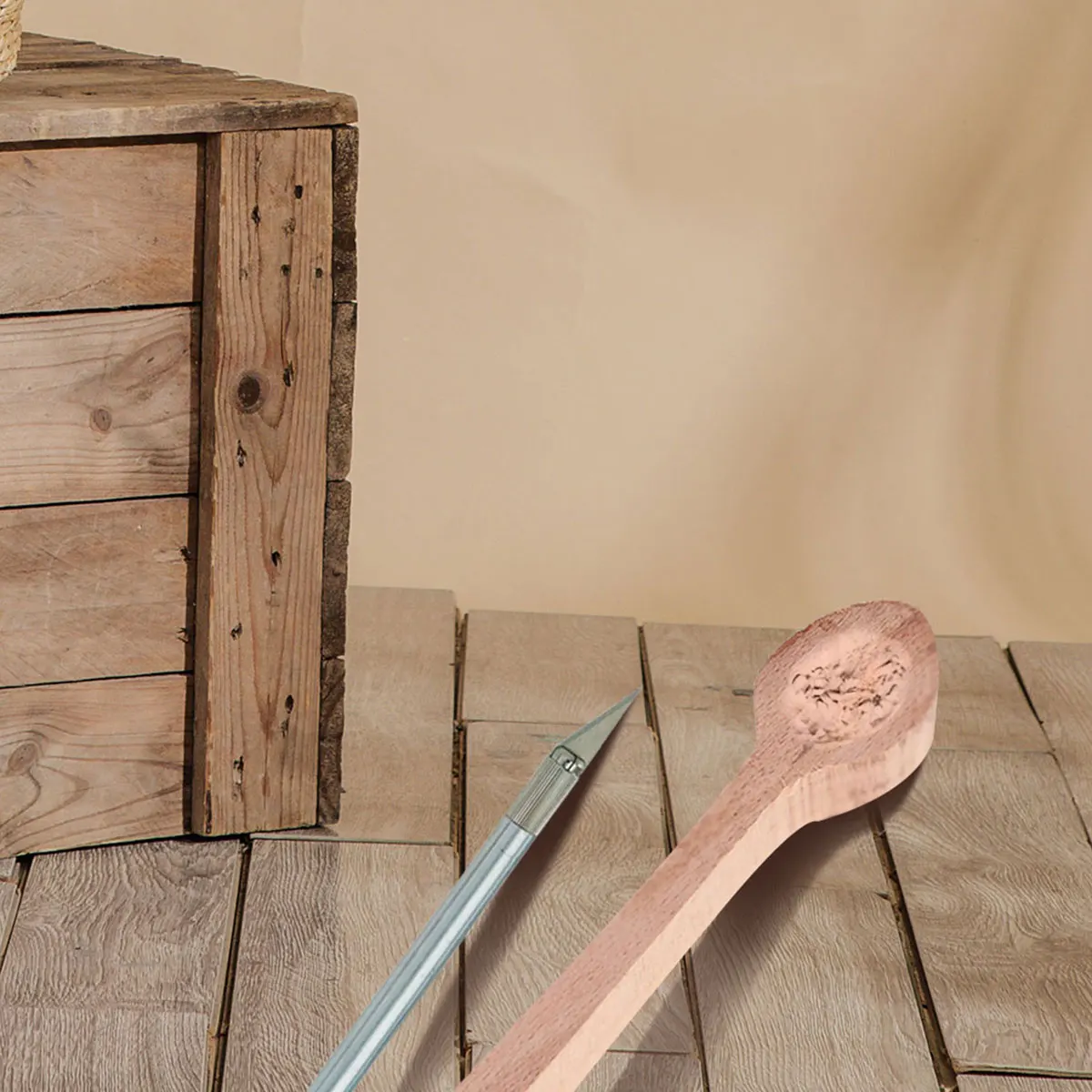 

2 Pcs Wooden Spoon Semi-finished Lightweight Smooth Edges Natural Production DIY Carving Long Comfortable