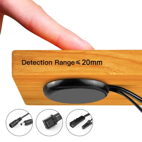 Smart Touch Sensor LED Light Switch Dimmer 12V-24V Penetrable Wood Panel/Mirror 20mm,Hand Scan Induction Switch DC/Dupont Ports