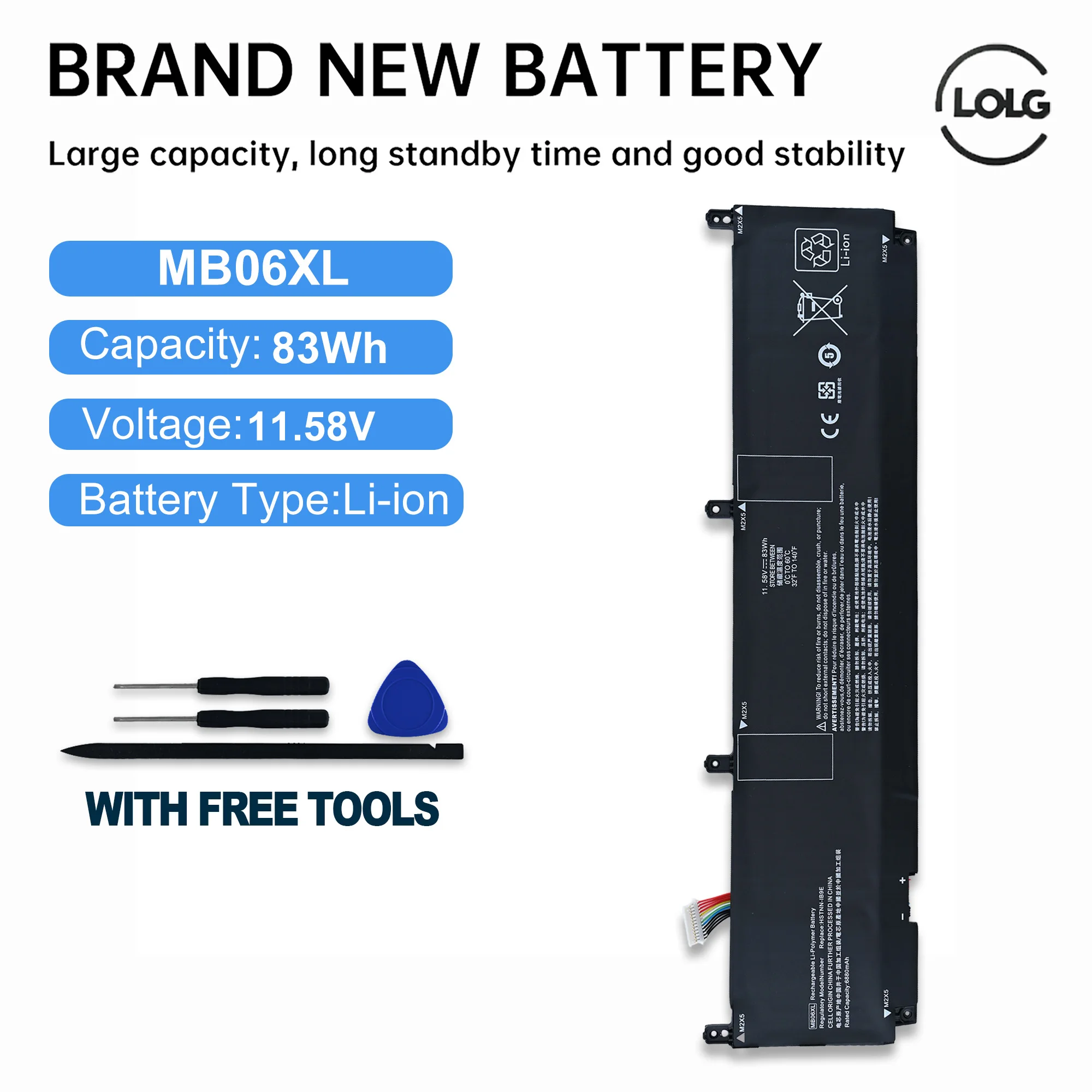 LOLG  MB06XL  battery For HP ZBook Studio G7 G8 Mobile Workstation Series Notebook L78553-005 L78553-002 HSTNN-IB9E L77973-1C1
