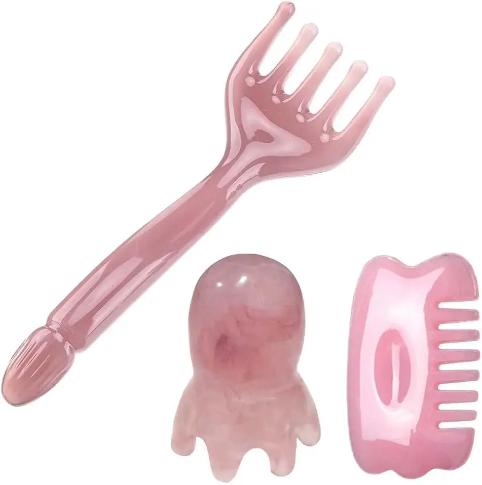 

3Pcs Head Massage Tools Manual Scalp Massagers Comb Portable Resin Scalp Stress Relax Tool for Christmas Mother's Day Gifts