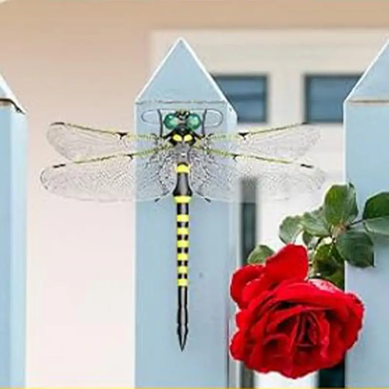 Dragonfly Decoy Realistic Fake Dragonflies With 2 Lanyards Large Fly Repelling Supplies 4 Ways To Wear Dragonfly Clips Decor