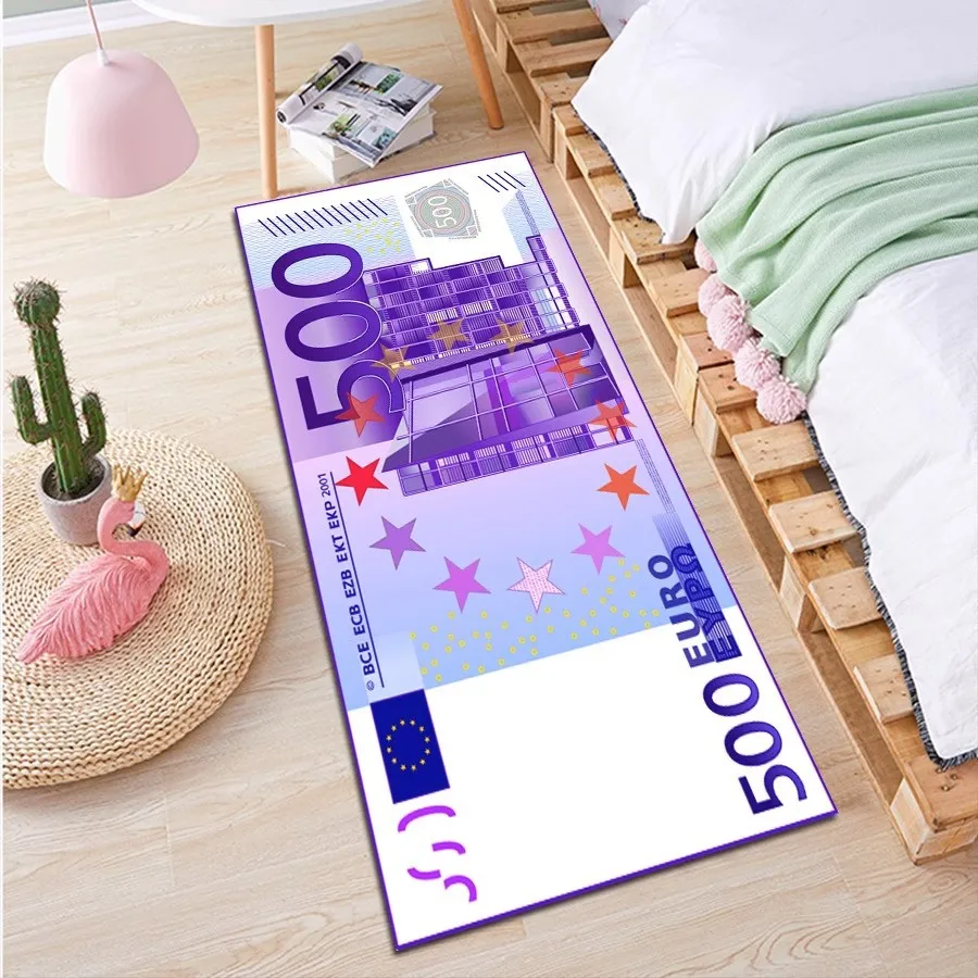 

Fashionable Currency US Dollar Pounds Banknote Floor Mat for Living Room, Bedside Carpet, Floor Rug for Bathroom