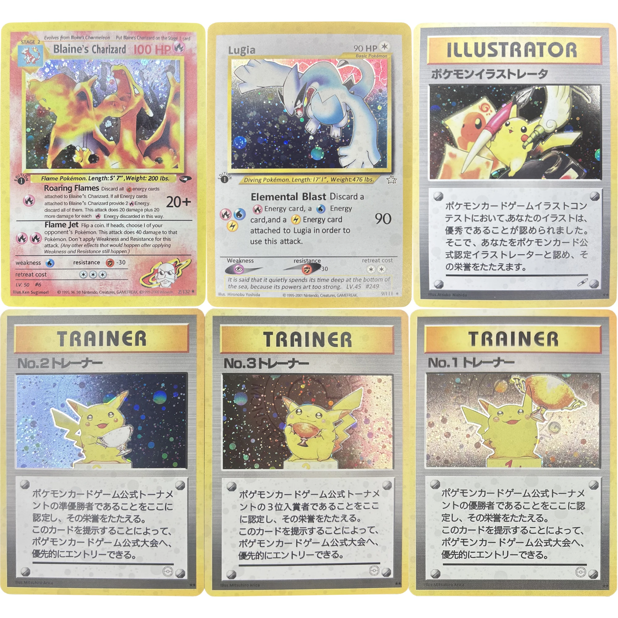 

Diy Self Made Ptcg Charizard Lugia Pikach Collection Cards Single Card Classic Game Anime Cards Gift Toy